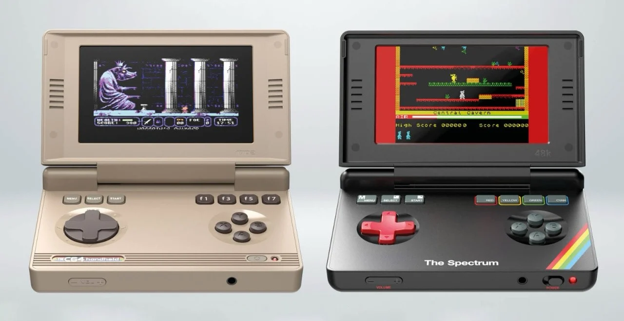 THEC64 Handheld and The Spectrum Handheld clamshell devices