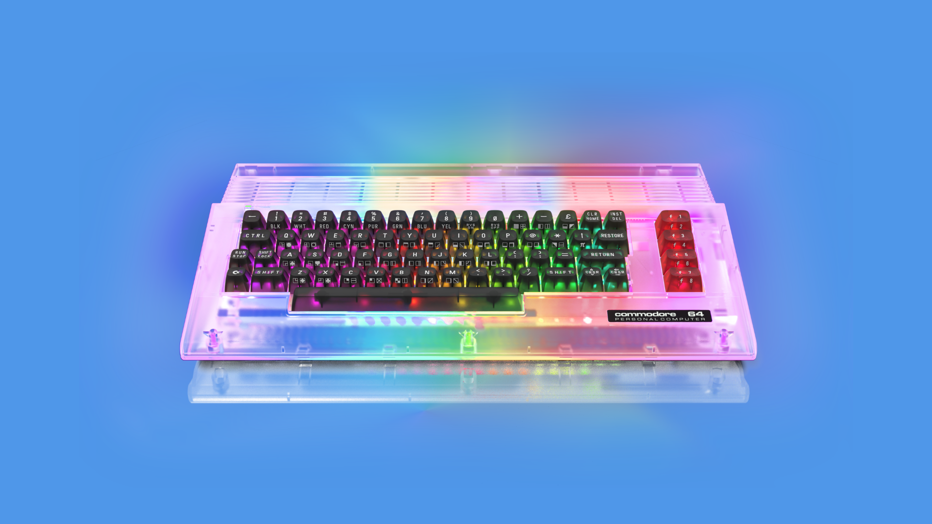 Commodore C64C Ultimate edition alongside the original 1986 injection mold tooling